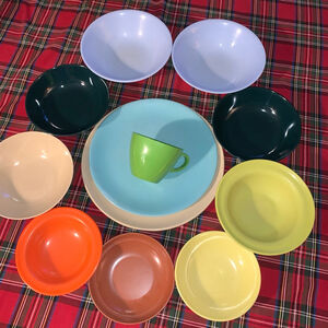 Vintage melamine Dinnerware One Size Multicolor various brands